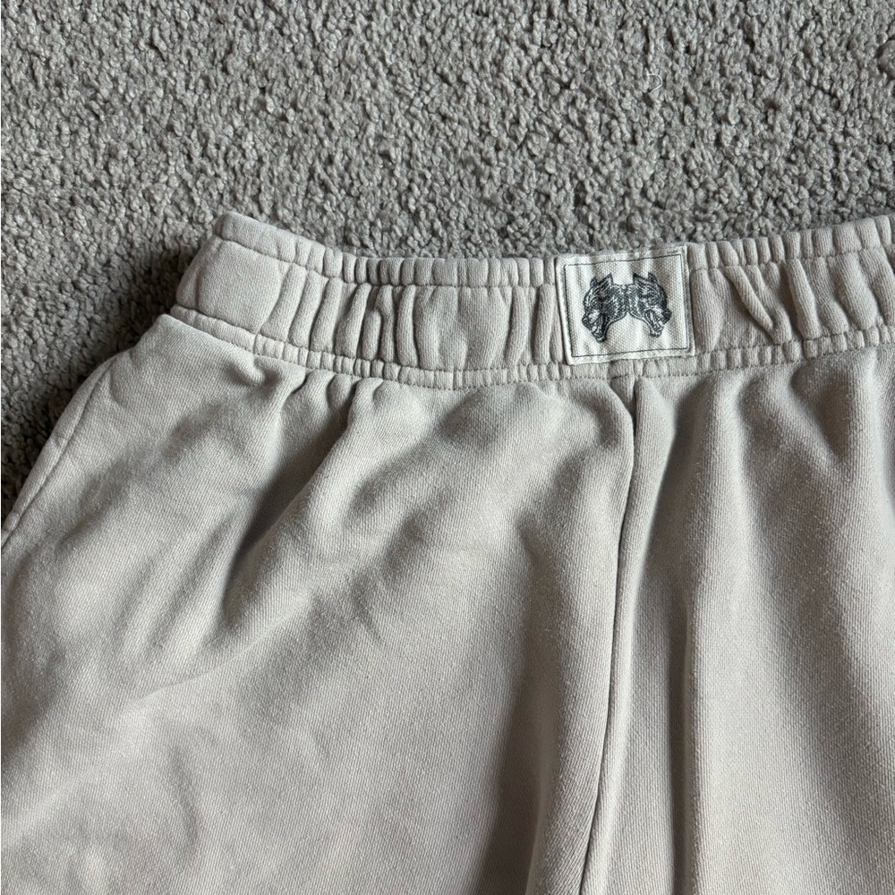 Darc Sport Wide-Leg Sweatpants in Light Beige